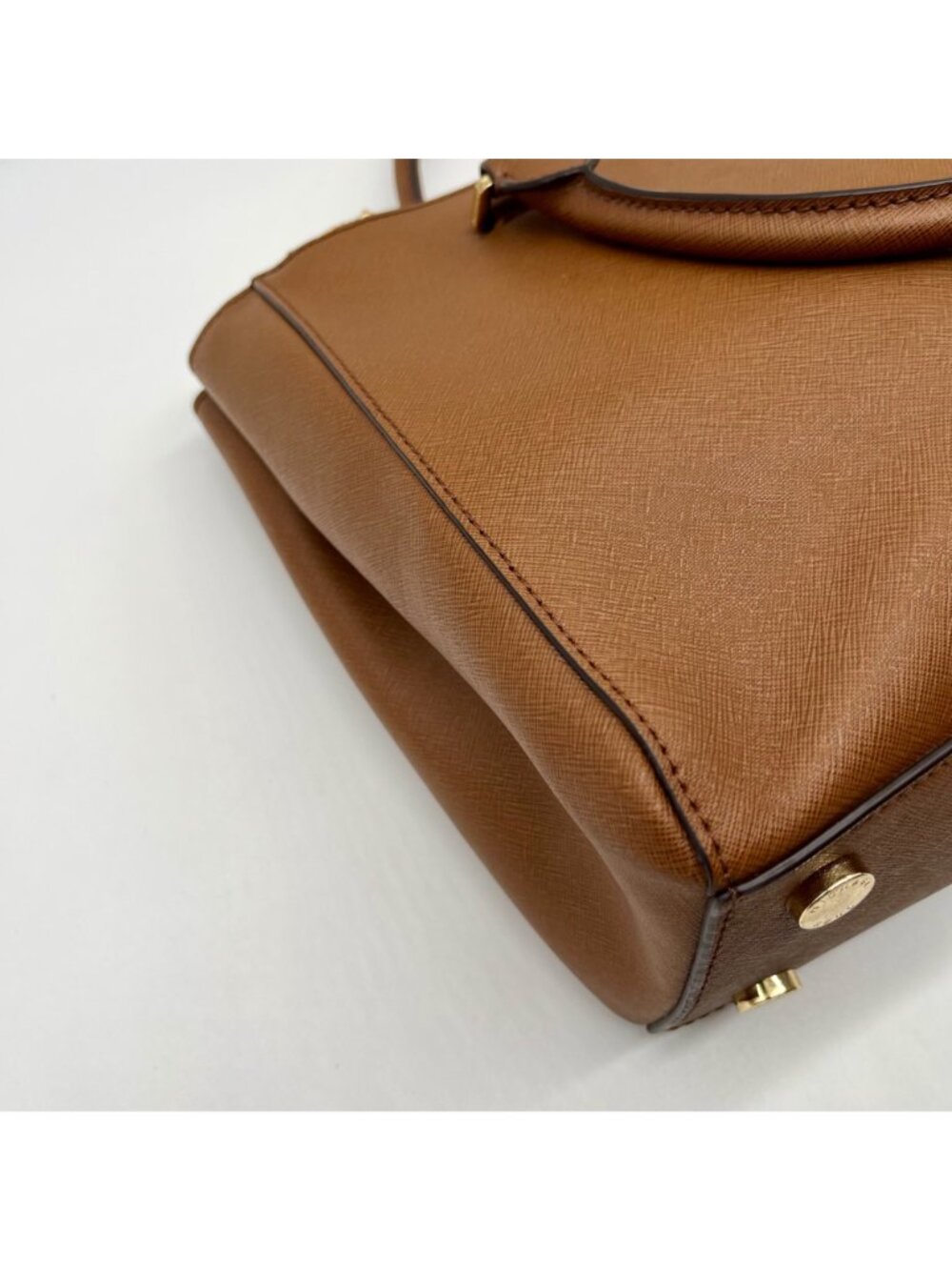 Michael Kors Brown Saffiano Leather Savannah Tote Bag - Picture 12 of 12